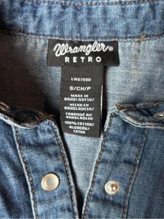 NWOT Wrangler Retro Denim Shirt Dress - Picture 7 of 7